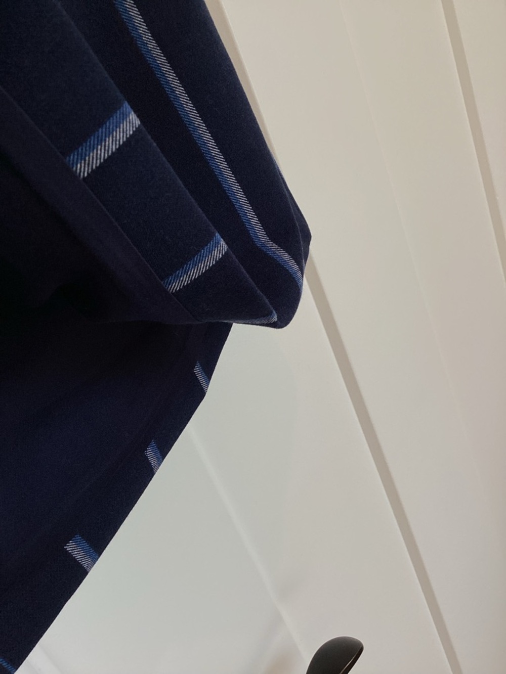 Anthropologie A-Line Mini Skirt Maeve Wrap New Navy Blue Pinstripe Small - Picture 8 of 13